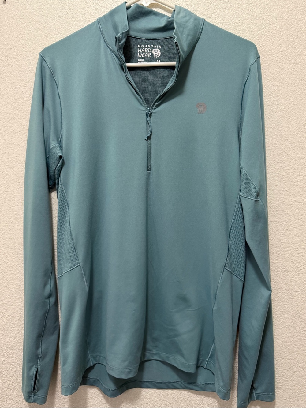 Mountain Hardwear mint green 1/4 zip pullover, men's med